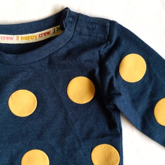 NEW primark cares polkadot long sleeve shirt 6 months baby - Picture 2 of 5